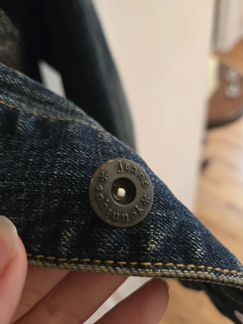 Younique Vintage Hooded Jean Jacket with Faux Fur Trim